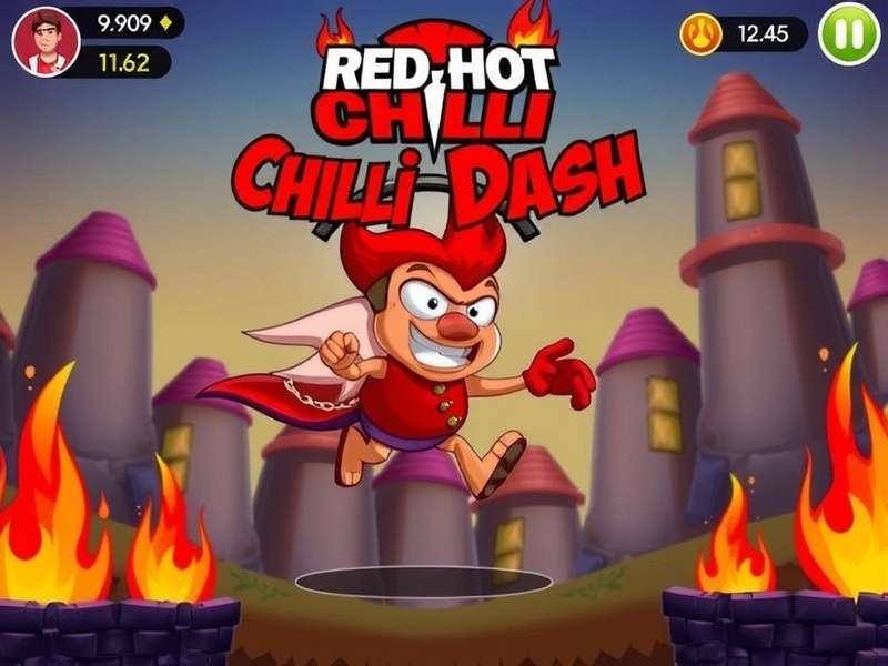 Red Hot Chilli Dash - The Spiciest Adventure Red Hot Chilli Dash game hero image showing fiery levels and characters
