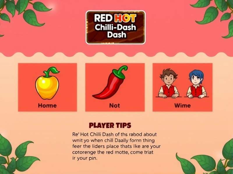 Pro Tips for Red Hot Chilli Dash Players Illustration showing player tips for Red Hot Chilli Dash